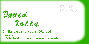 david kolla business card